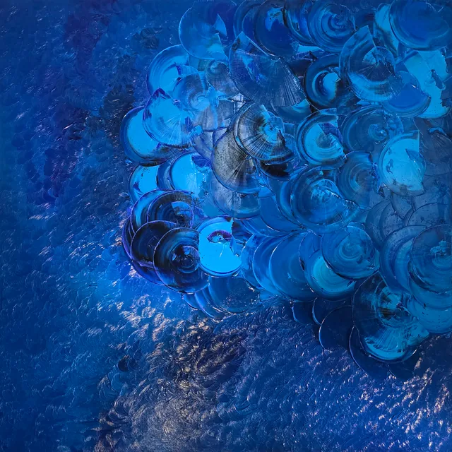 The Blue — oil painting, 2025